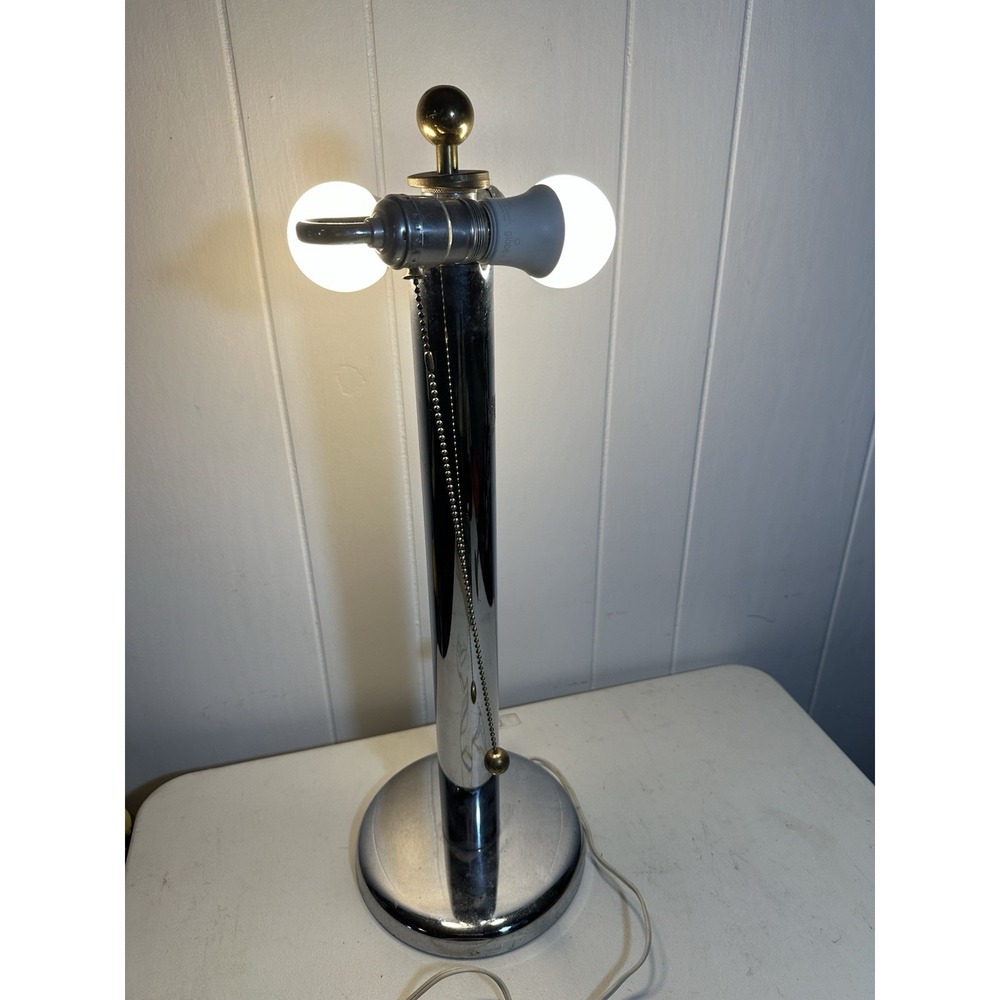 Vintage Robert Sonneman for George Kovacs Chrome Table Lamp (Missing Shade) - Picture 4 of 16